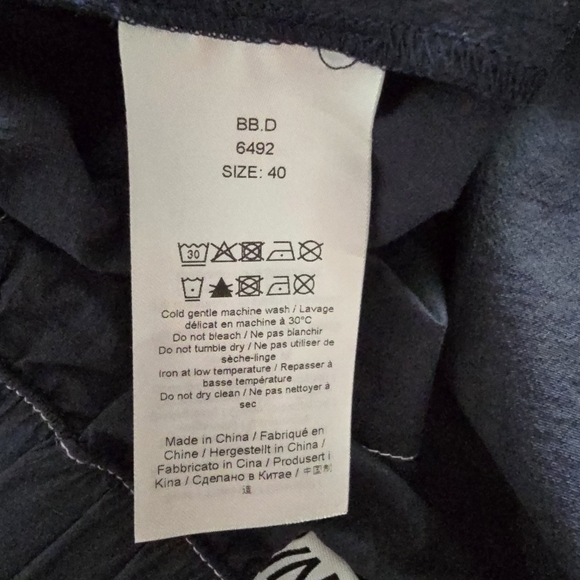 Ganni Elasticated Curve Pant in Navy Size L/40 52% Cotton - Picture 8 of 16